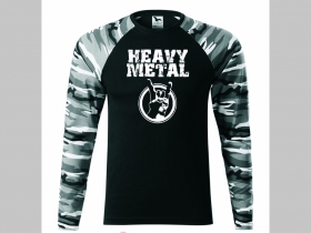 Heavy Metal pánske tričko (nie mikina!!) s dlhými rukávmi vo farbe " metro " čiernobiely maskáč gramáž 160 g/m2 materiál 100%bavlna